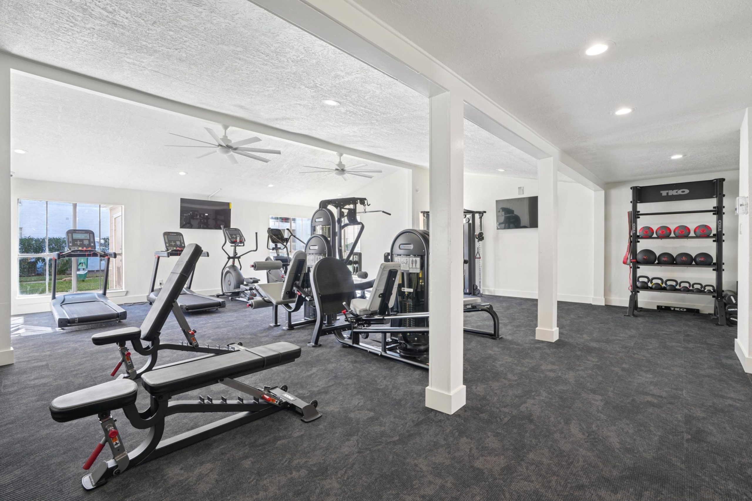a living room with a large flat screen tv